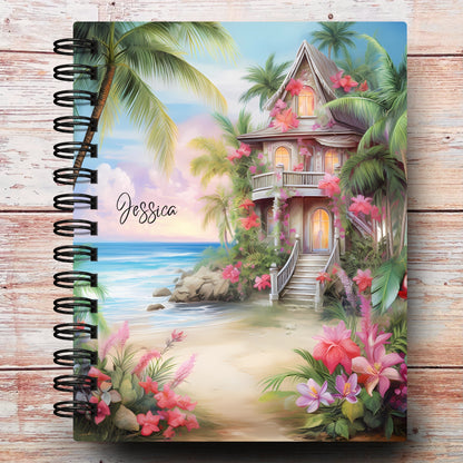 Tropical Beach House Custom Notebook Journal (limited-edition)