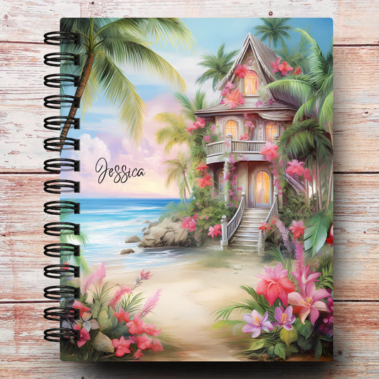 Tropical Beach House Custom Notebook Journal (limited-edition)