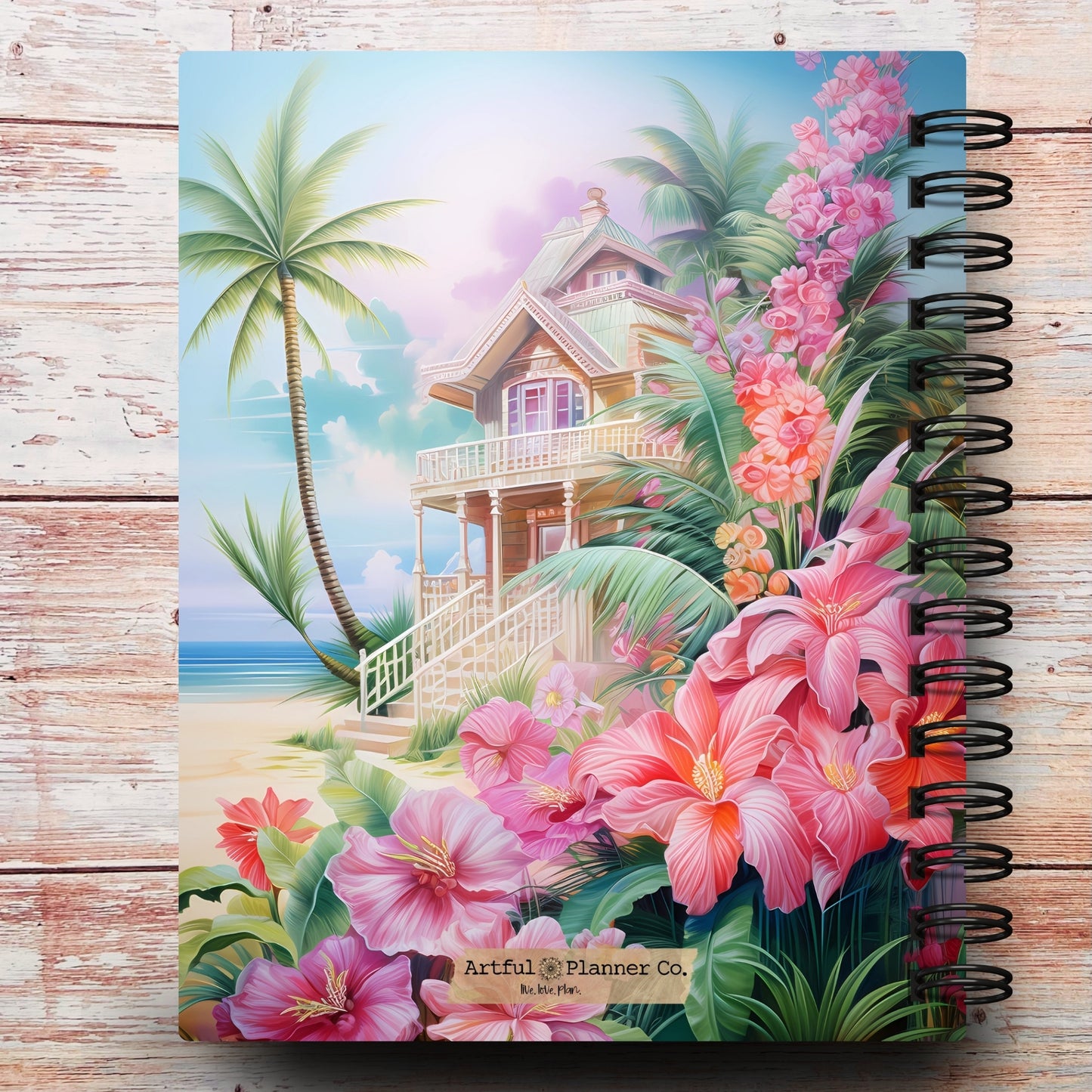 Tropical Beach House Custom Notebook Journal (limited-edition)