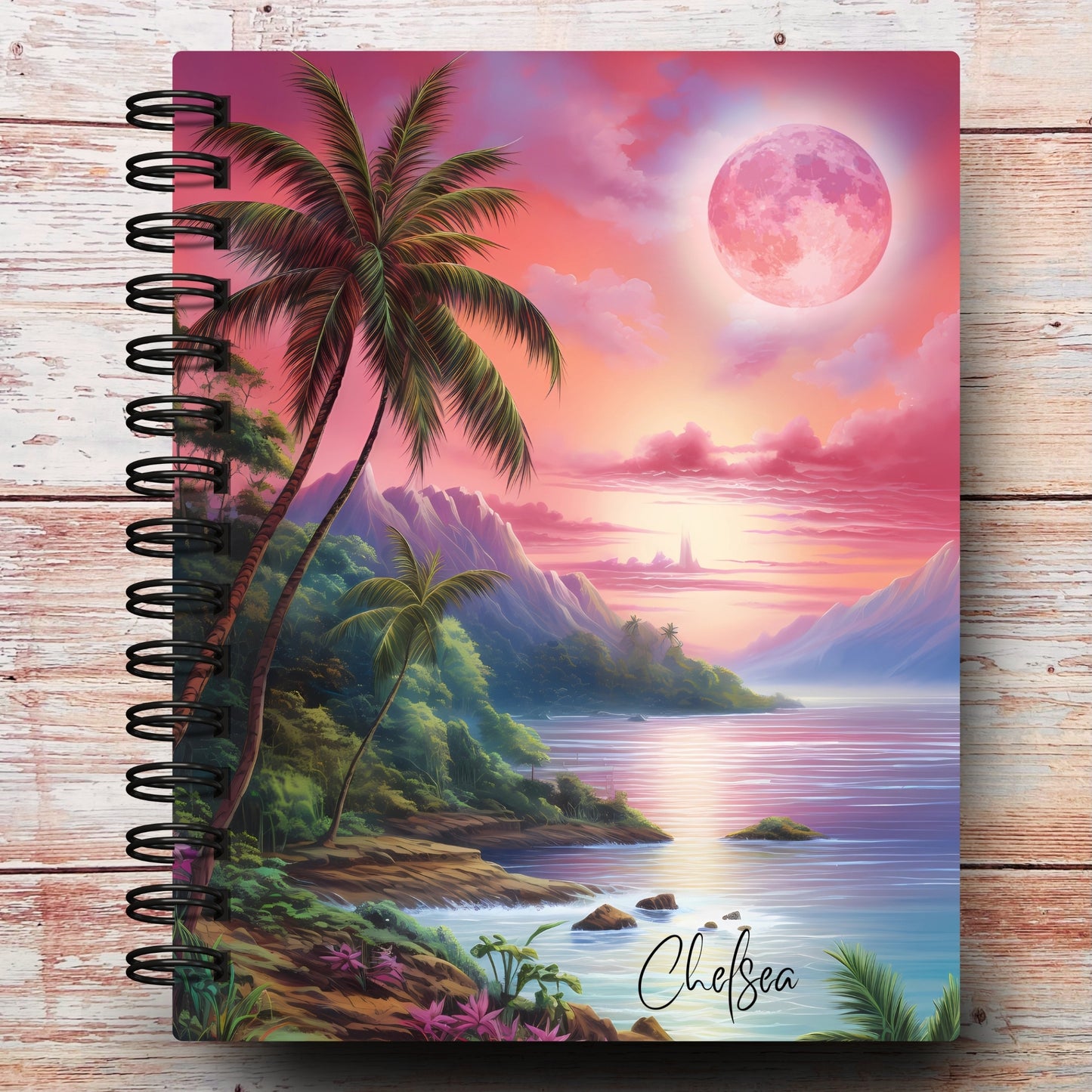 Tropical Moon Custom Notebook Journal (limited-edition)