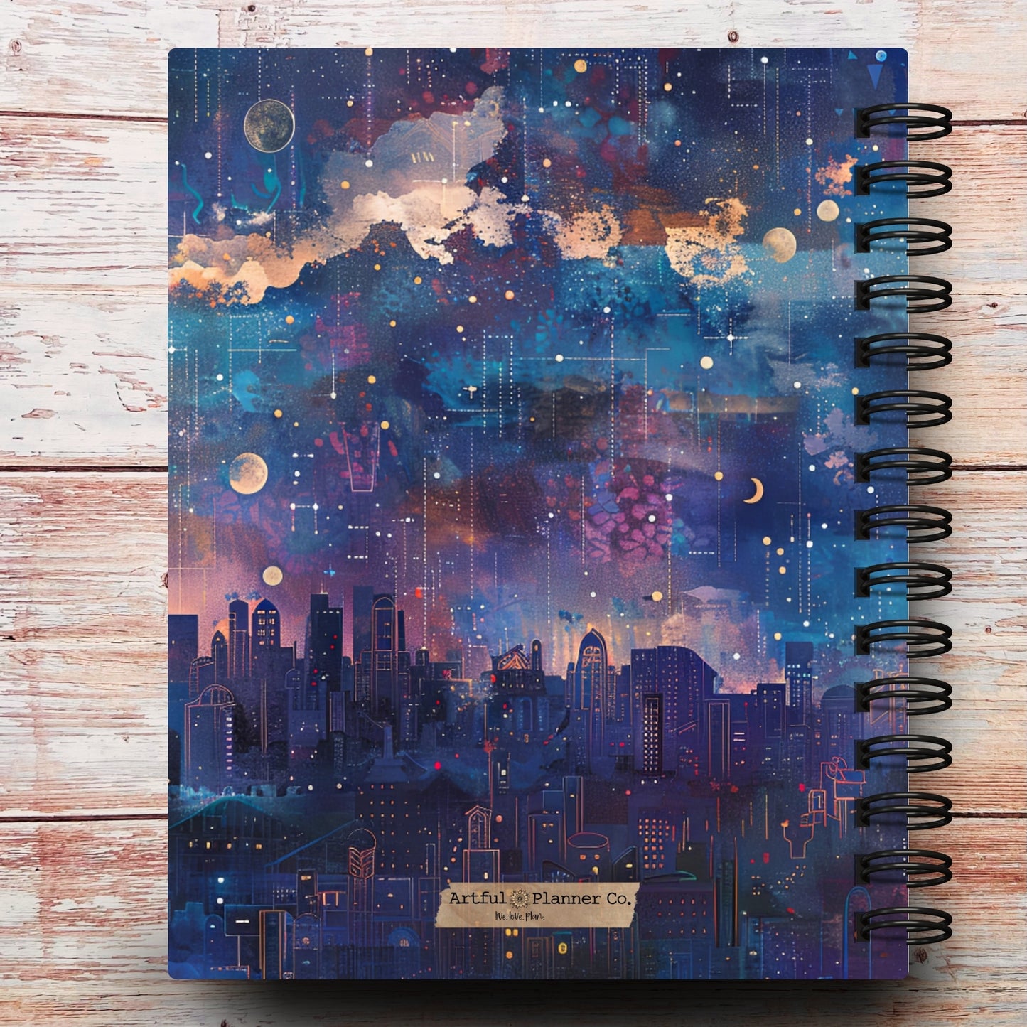 Urban Night Sky Custom Planner