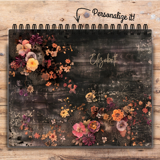 Custom Desktop Vintage Florals Flip Pad