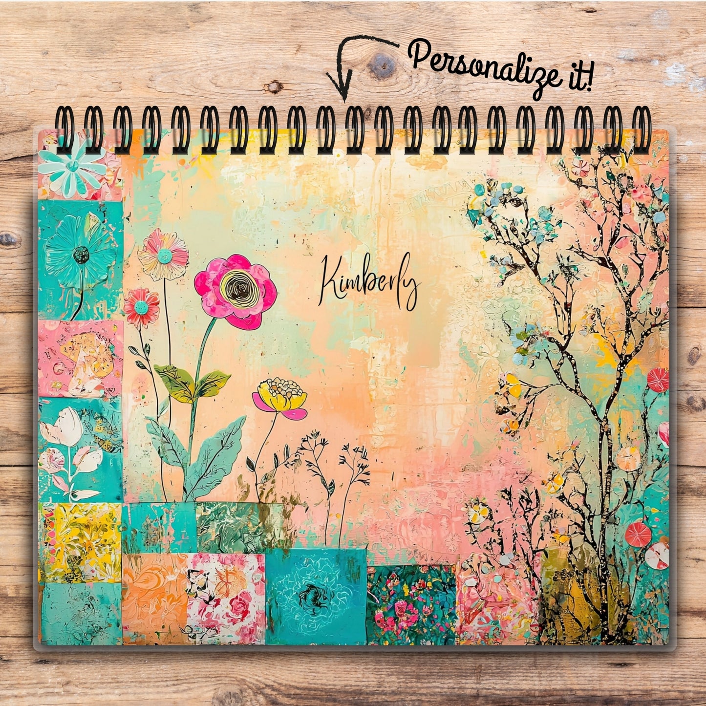Custom Desktop Whimsy Patchwork Flip Pad