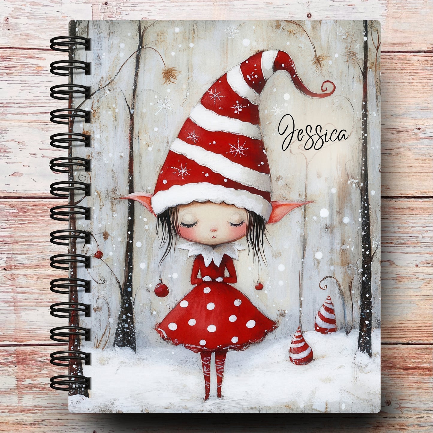 Personalized Journal Notebook | Christmas Elf