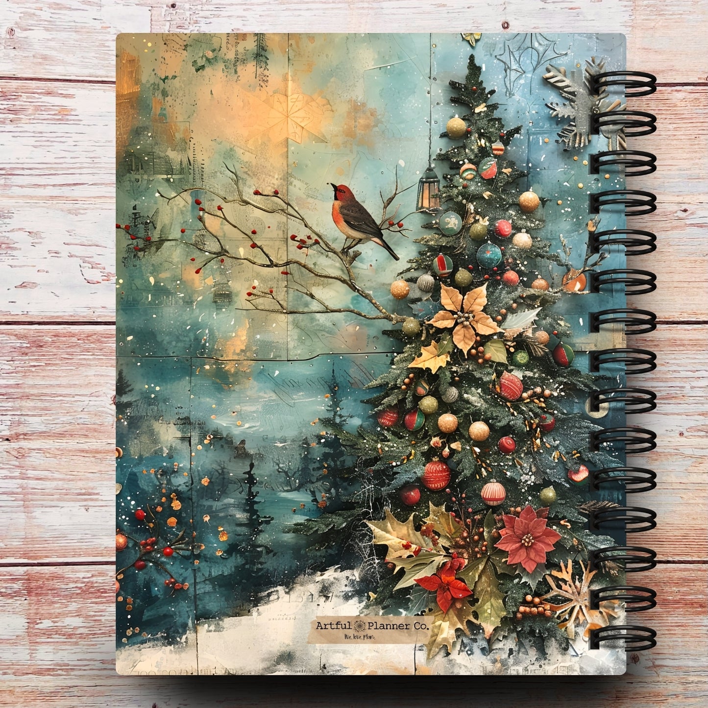 Personalized Journal Notebook | Whimsy Christmas Forest