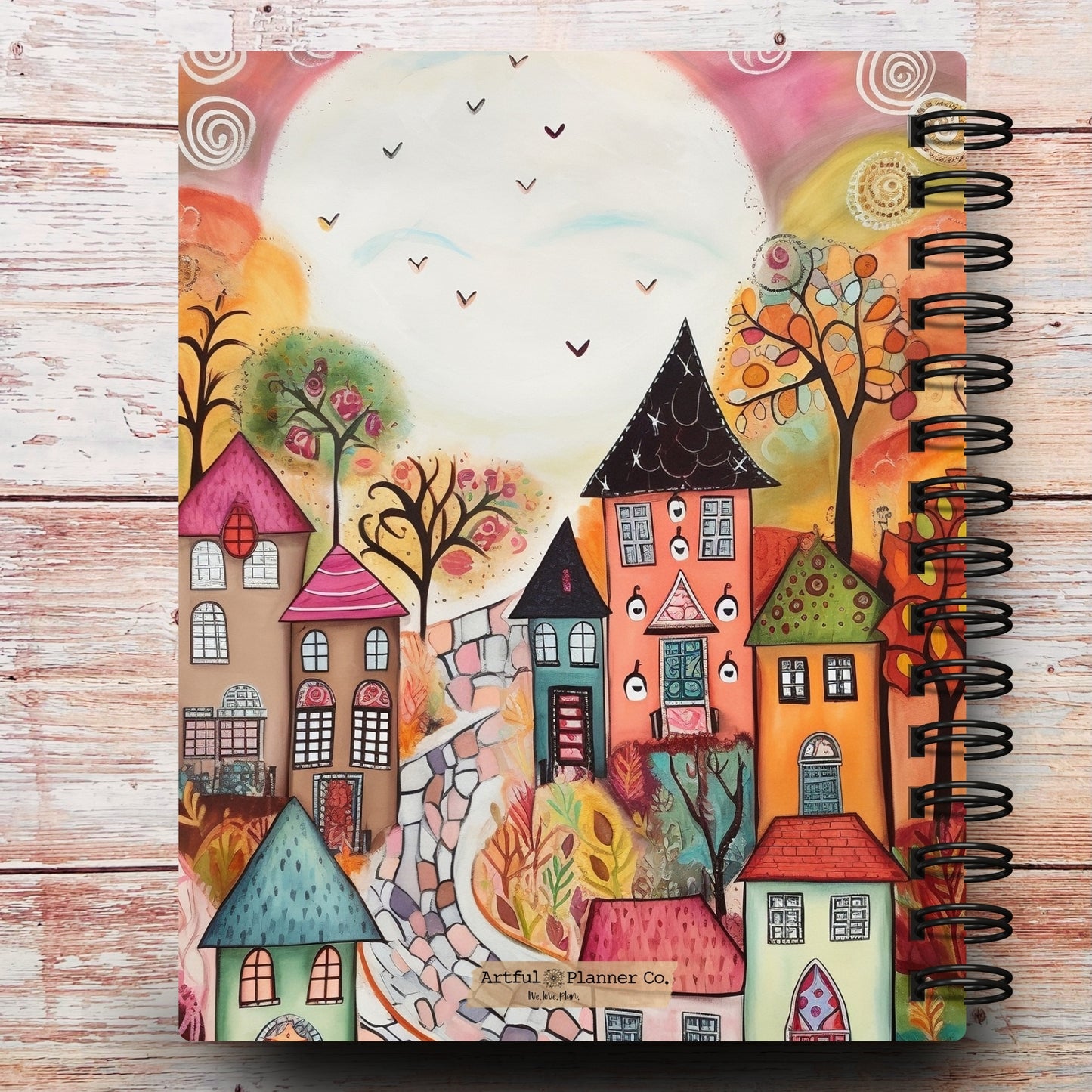 Whimsy Cityscape Custom Notebook Journal