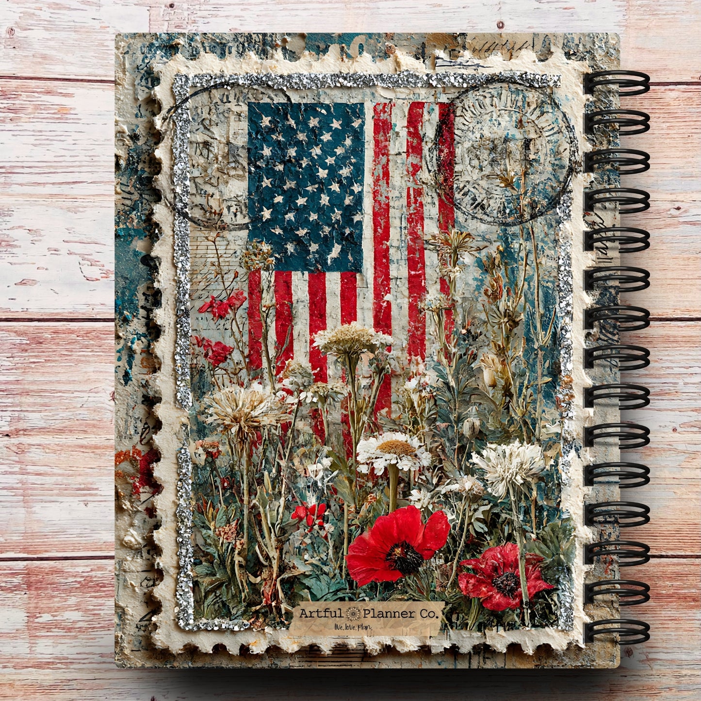 Wildflower Freedom Stamp Custom Planner (limited-edition)