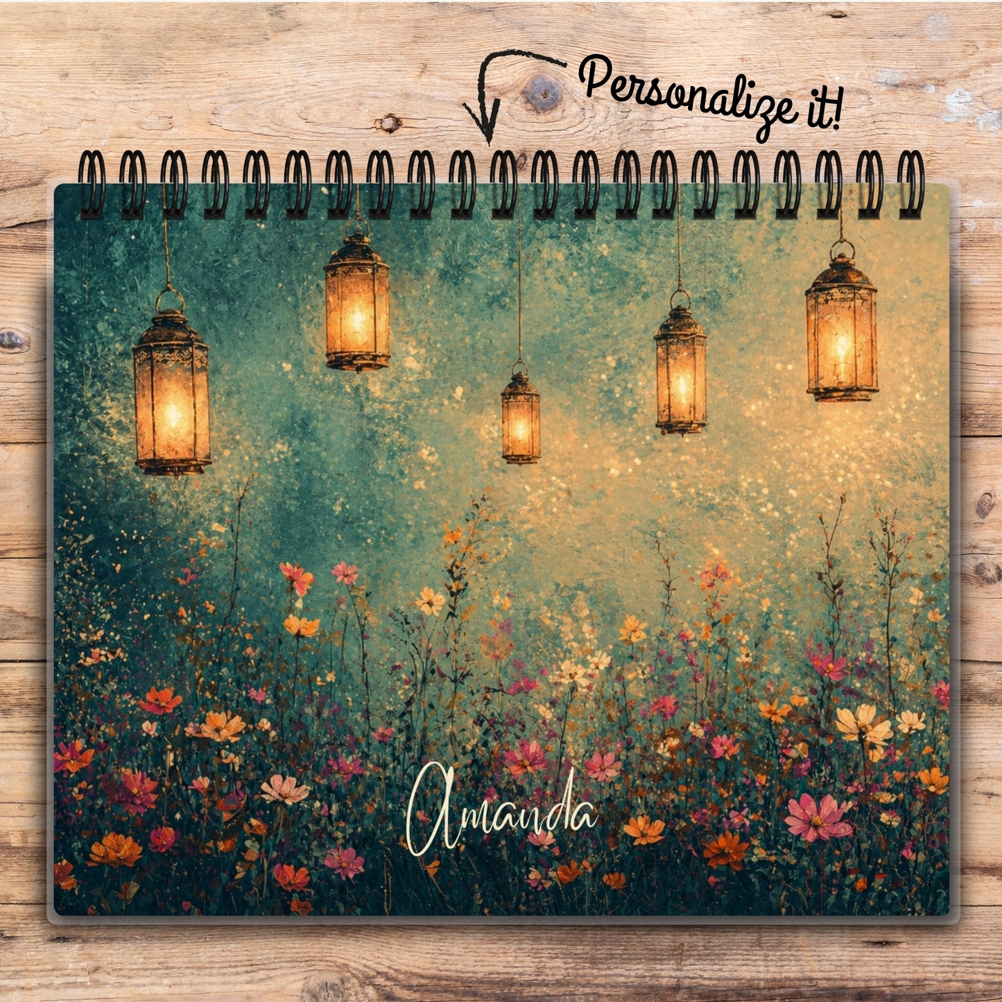 Custom Desktop Wildflower Lanterns Flip Pad