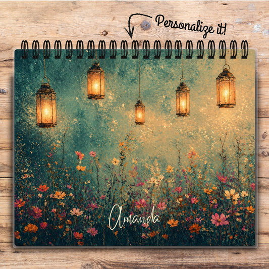 Custom Desktop Wildflower Lanterns Flip Pad