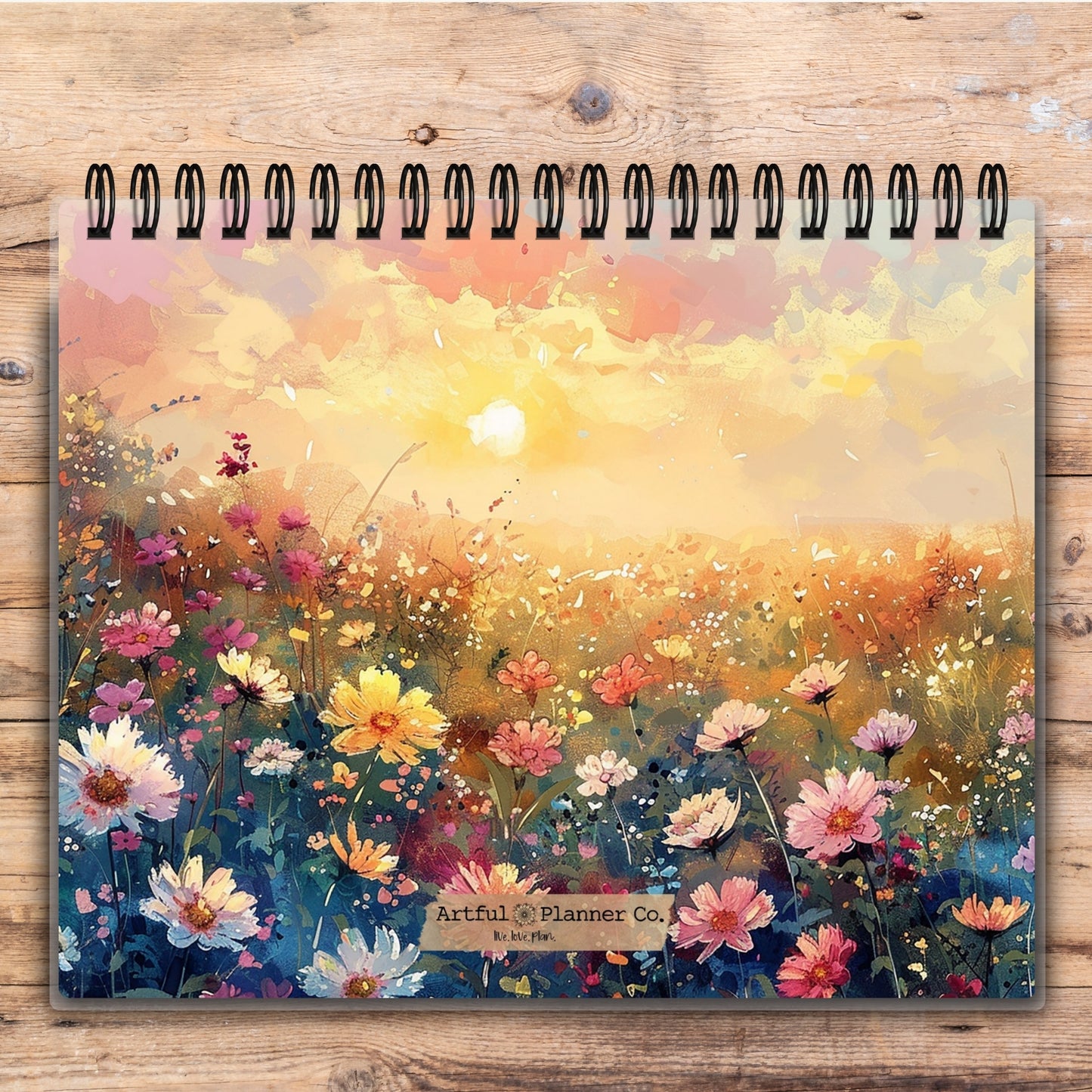 Custom Desktop Wildflower Sunset Flip Pad