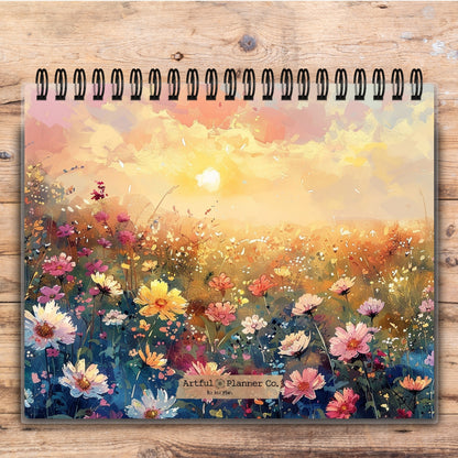 Custom Desktop Wildflower Sunset Flip Pad
