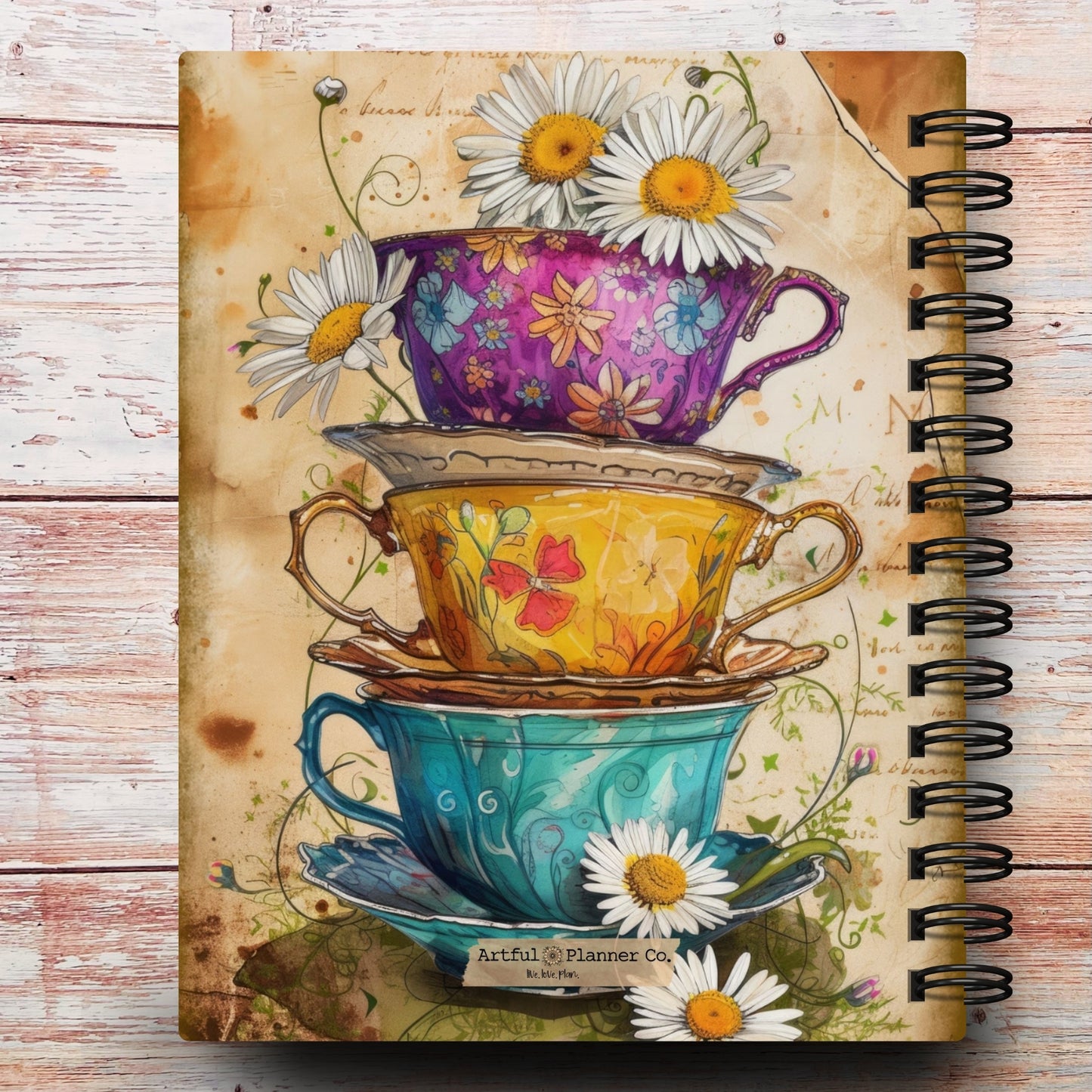 Wildflower Teacups Custom Planner