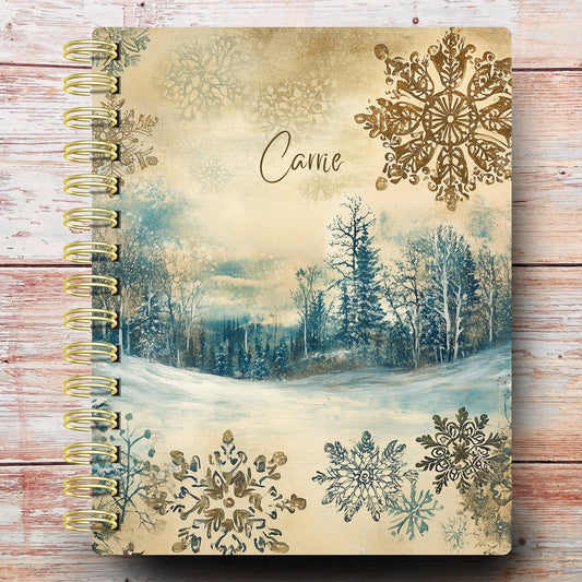 Personalized Journal Notebook | Winterscape