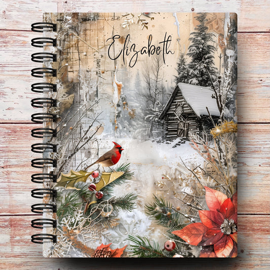 Personalized Journal Notebook | Woodland Holiday