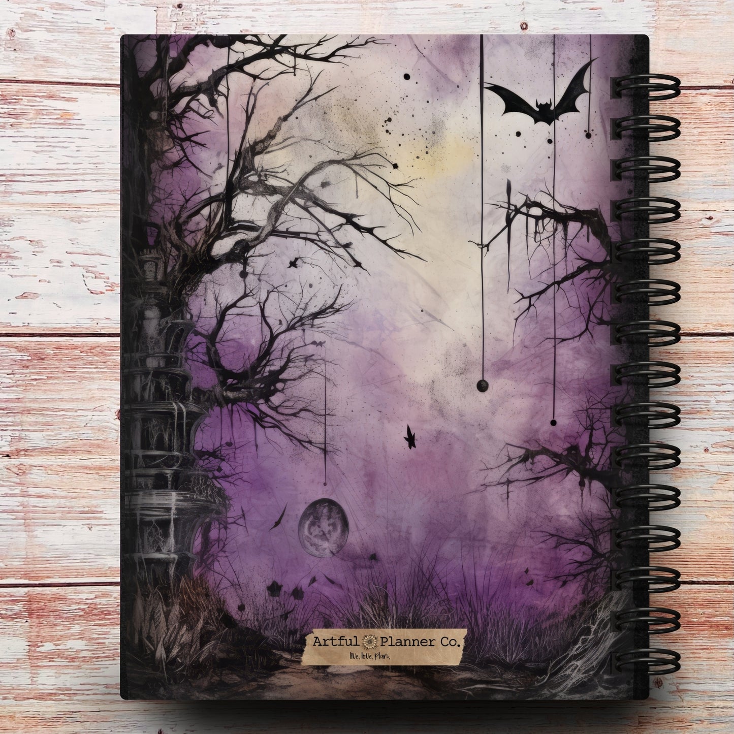 Purple Gothic Skull Custom Notebook Journal