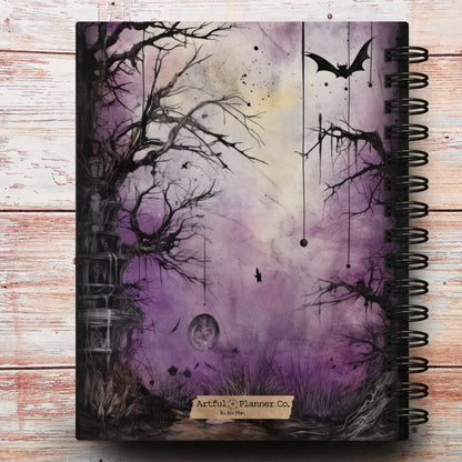 Purple Gothic Skull Custom Notebook Journal