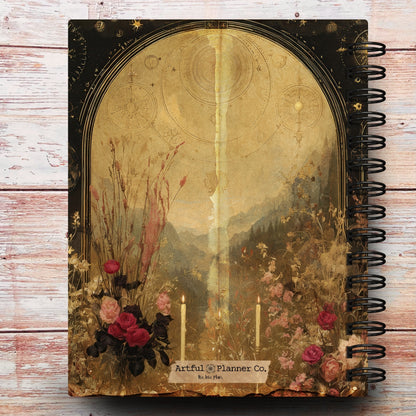 Vintage Midnight Bloom Custom Planner