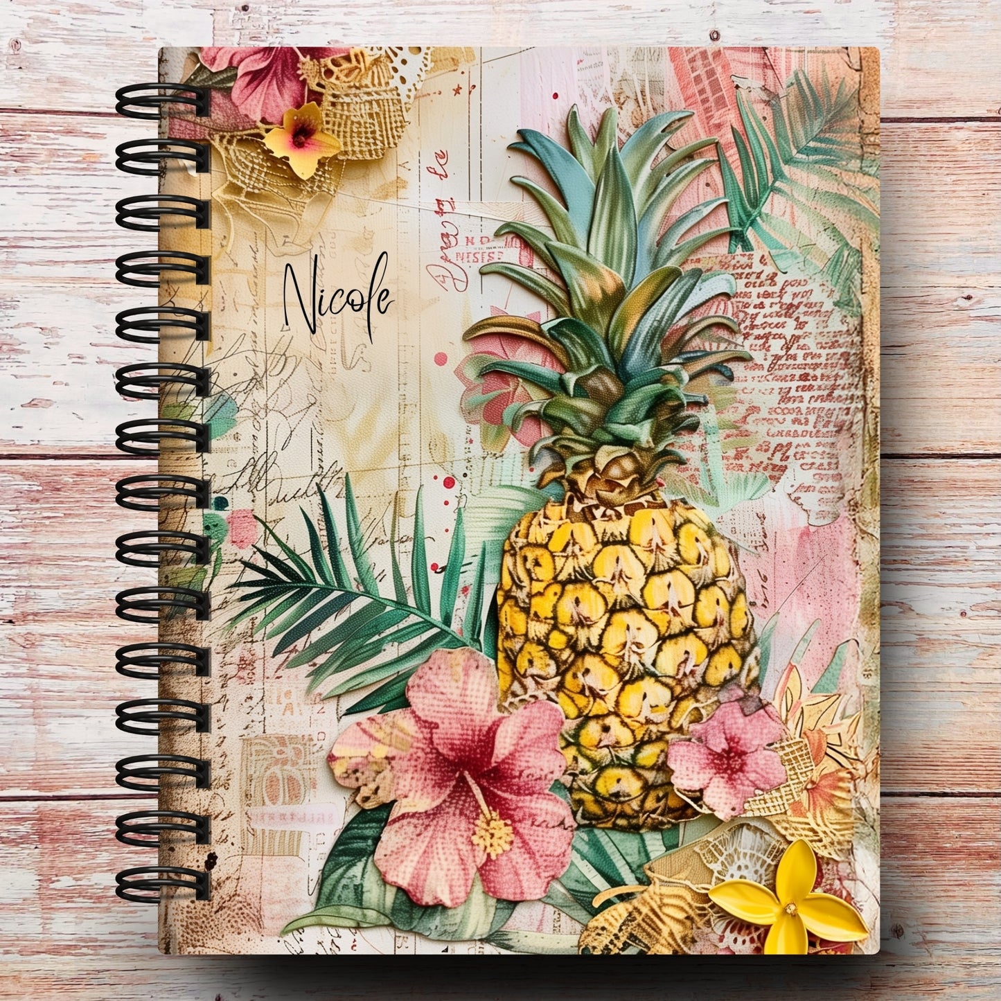 Floral Pineapple Custom Planner