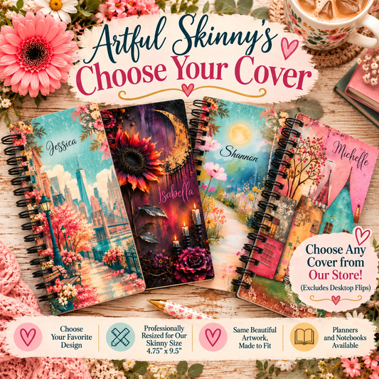 Artful Skinny Custom Planners – Choose Your Cover | 4.75" × 9.5"