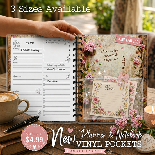 Vinyl Planner & Notebook Pockets