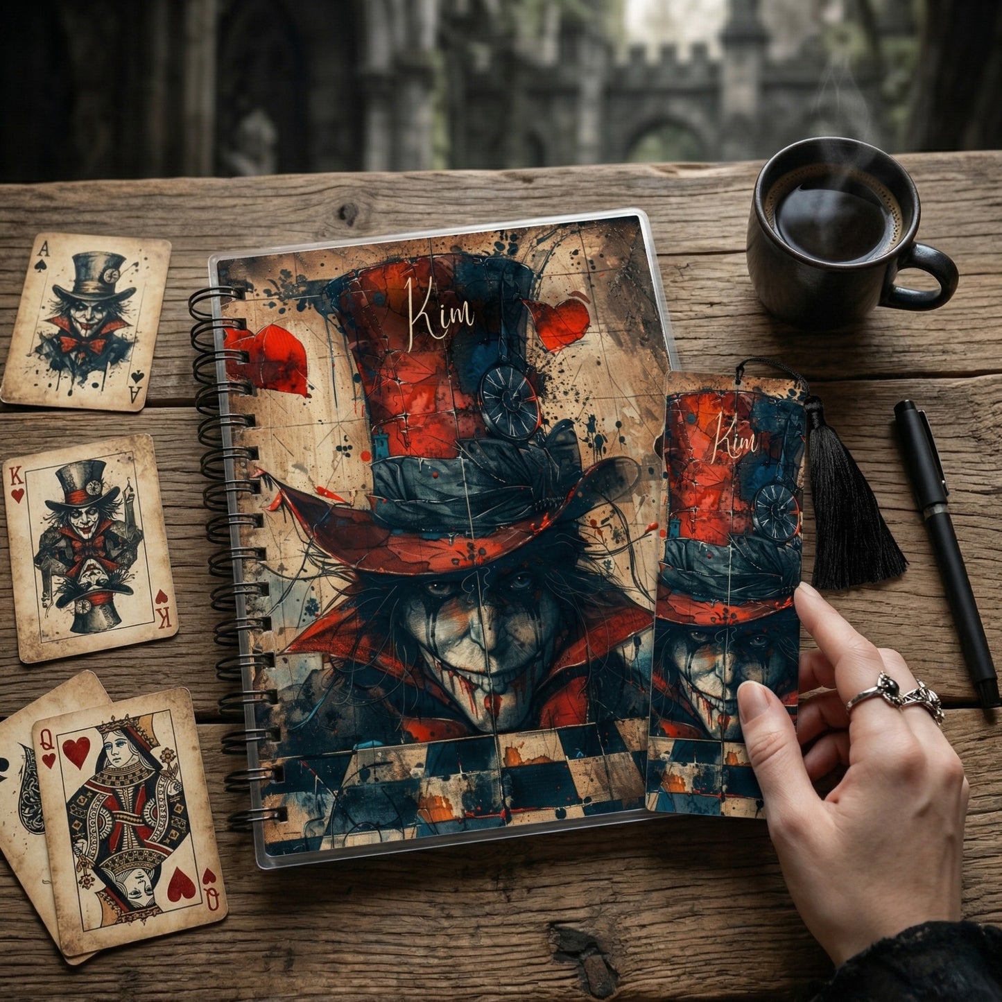 Dark Wonderland Personalized Bookmark