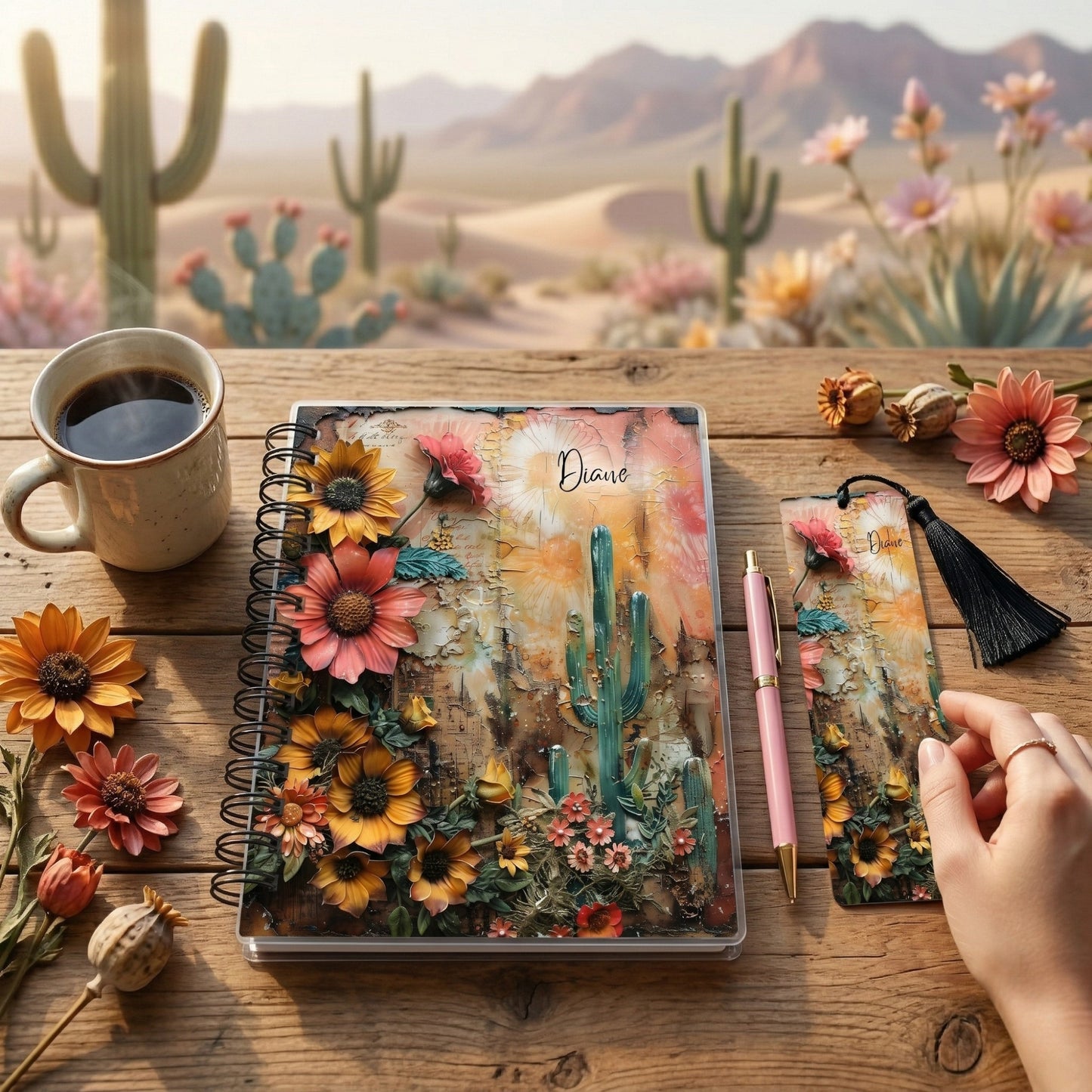 Moody Desert Personalized Bookmark