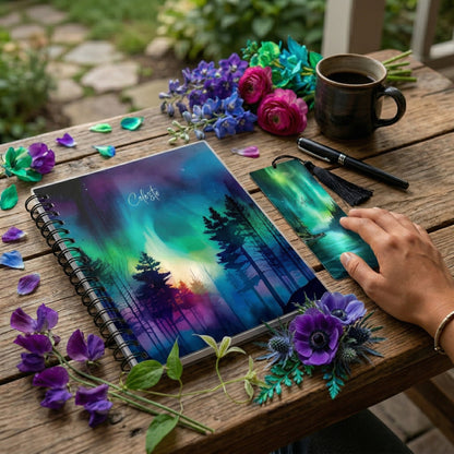Northern Lights Personalized Bookmark