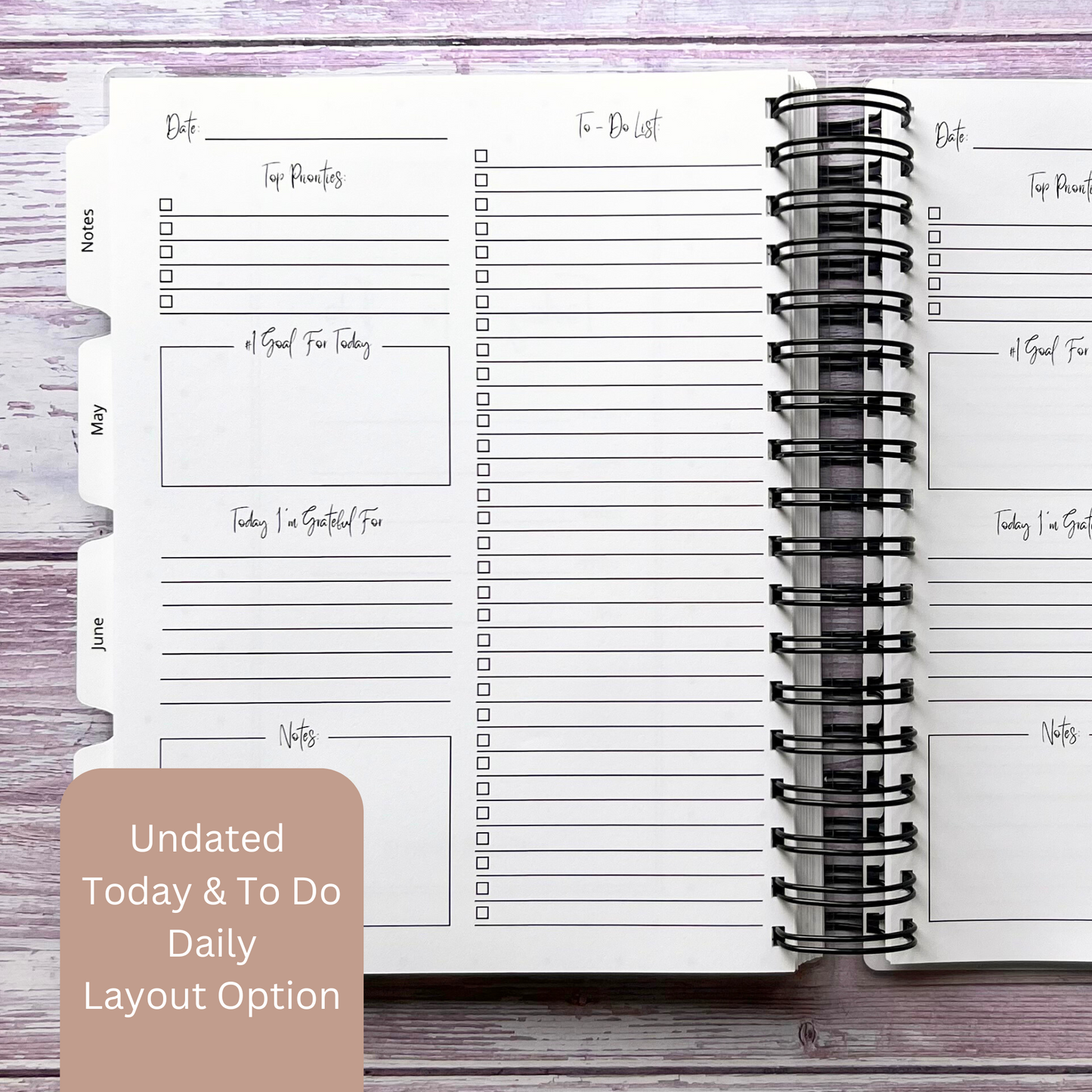 Wildflowers Custom Planner