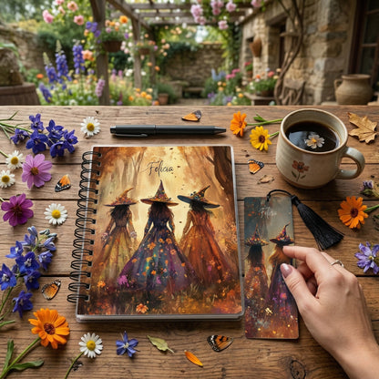 Woodland Witches Personalized Bookmark