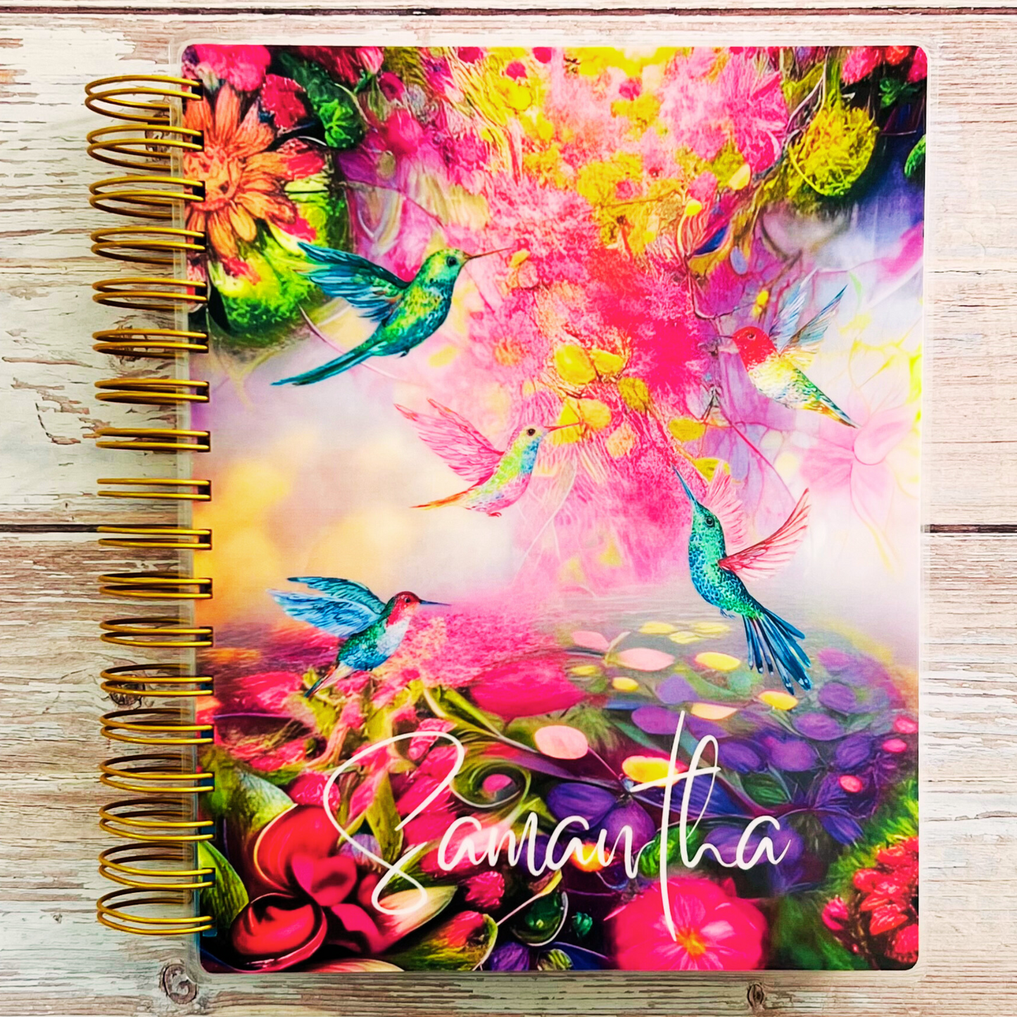 2023-2024 Personalized Monthly Planner - Ethereal Hummingbird Garden Monthly Planners Artful Planner Co. July-2023 20 Meal Planner Pages added to back +$3.00 