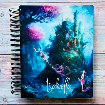 Personalized 6 Month Daily Planner 2023-2024 | Magical Fairy Castle Daily Planners Artful Planner Co. July-2023 20 Meal Planners +$3.00 (added to back) 