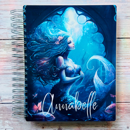 Personalized 6 Month Daily Planner 2023-2024 | Mystical Mermaid Daily Planners Artful Planner Co. July-2023 20 Meal Planners +$3.00 (added to back) 