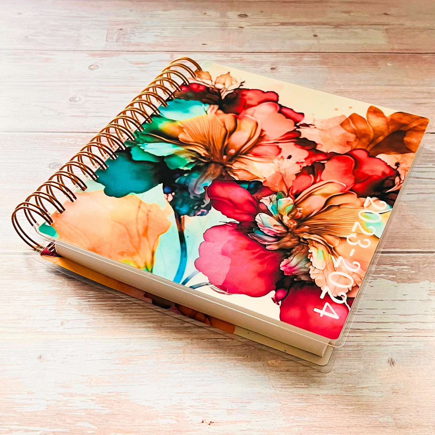 2023-2024 Personalized Monthly Planner - Abstract Flowers Monthly Planners Artful Planner Co. 
