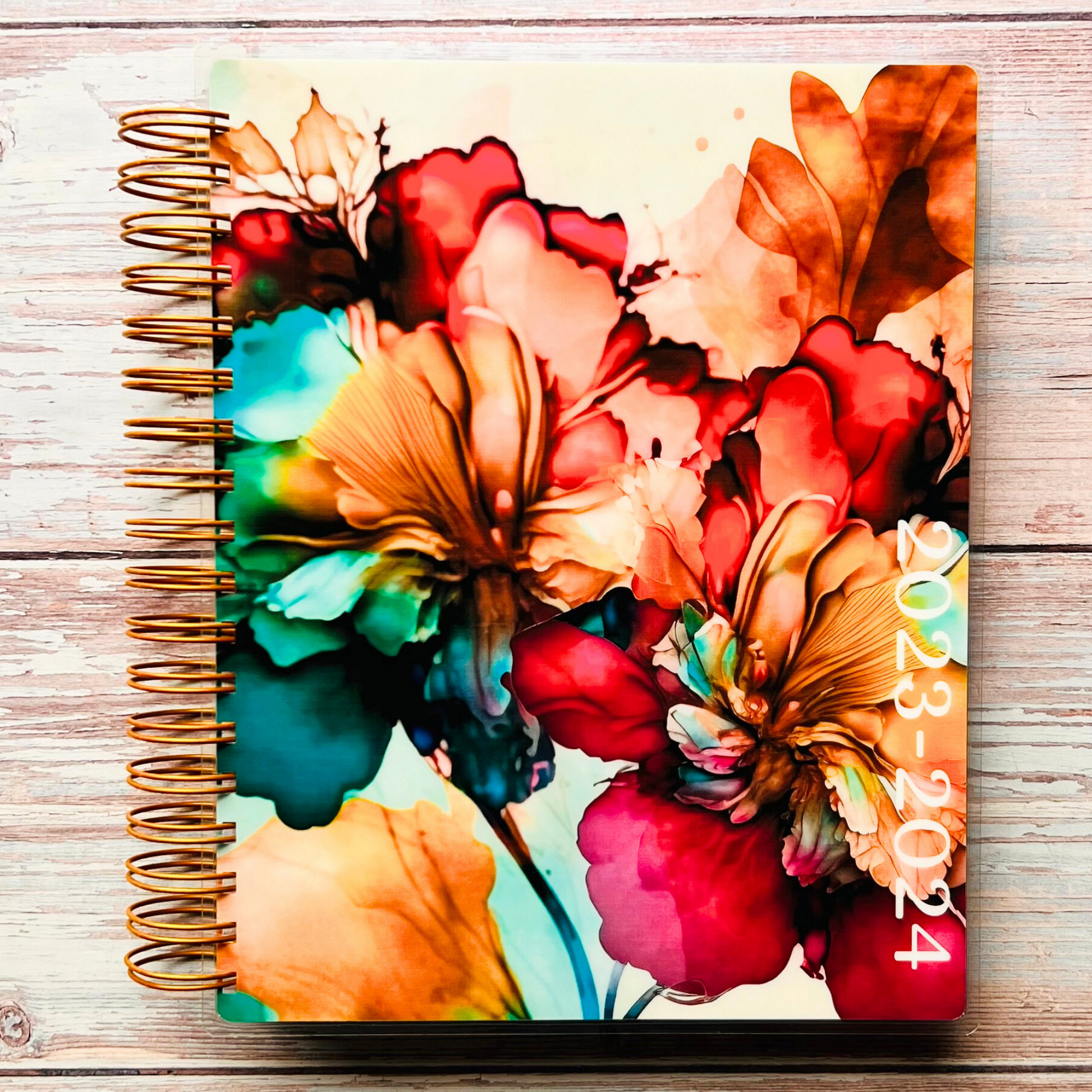 Personalized Weekly Planner 2023-2024 | Abstract Flowers Weekly Planners Artful Planner Co. 