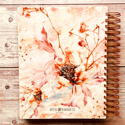 Personalized Weekly Planner 2023-2024 | Boho Flowers Weekly Planners Artful Planner Co. 