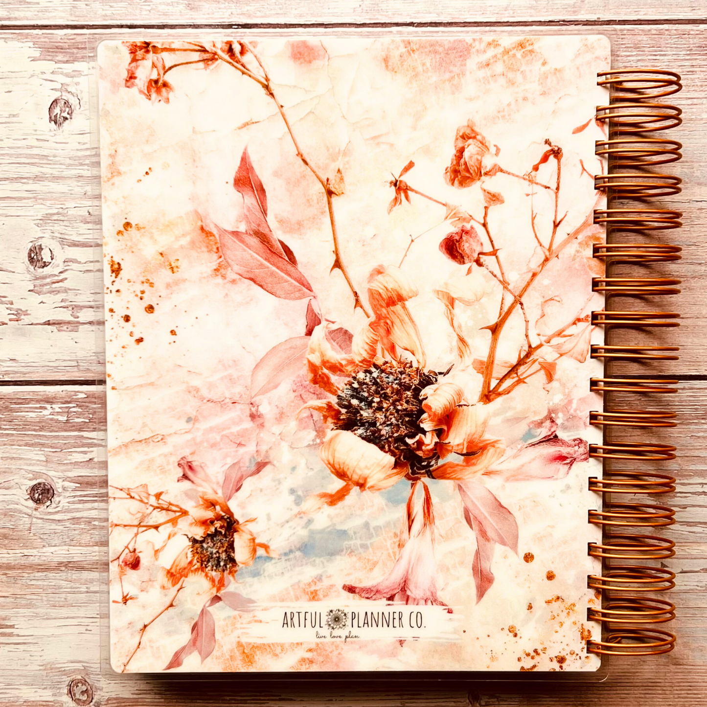 2023-2024 Personalized Monthly Planner - Boho Flowers Monthly Planners Artful Planner Co. 
