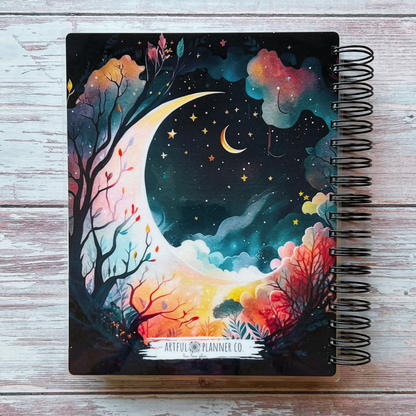 Personalized Weekly Planner 2023-2024 | Bohemian Moon Weekly Planners Artful Planner Co. 