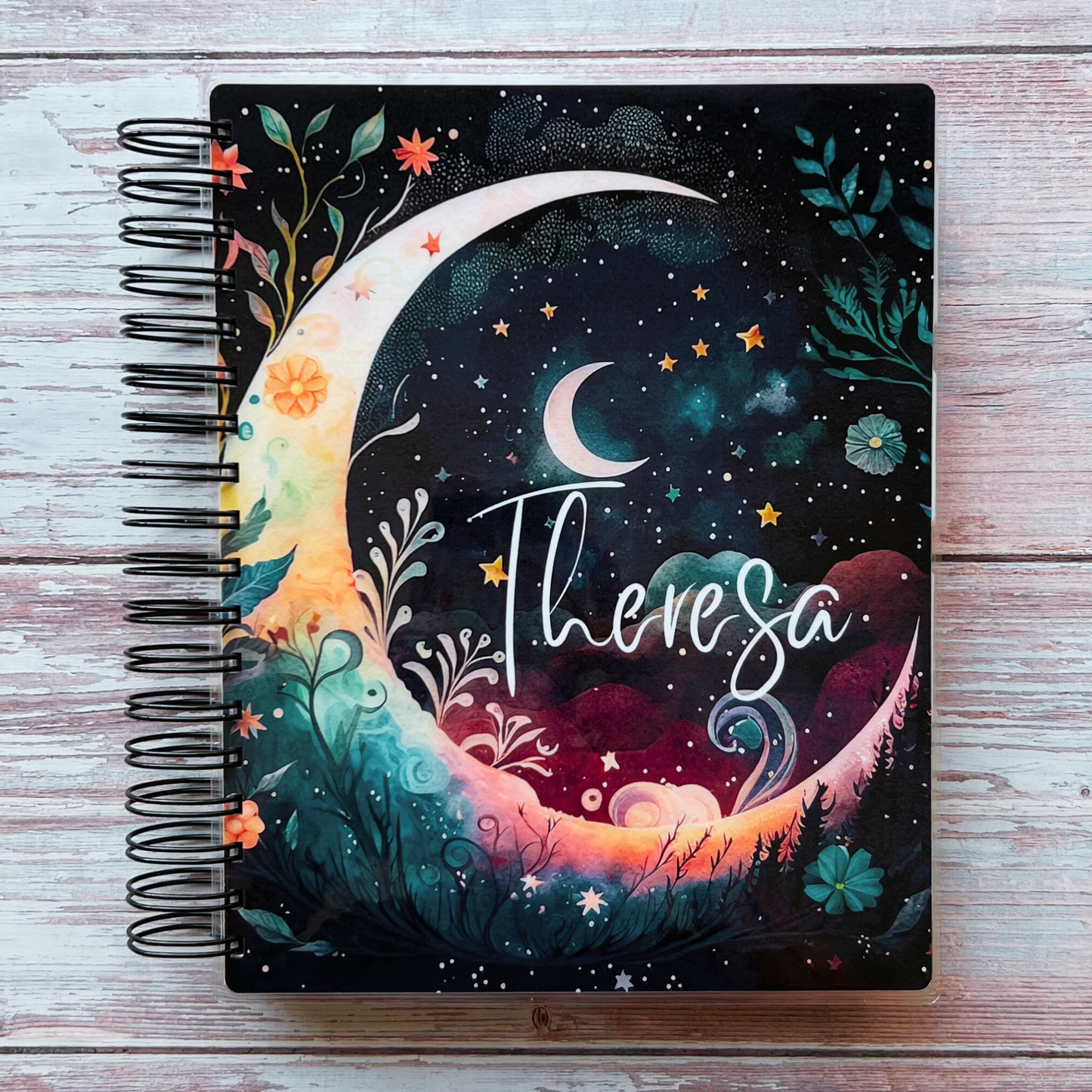 Personalized Weekly Planner 2023-2024 | Bohemian Moon Weekly Planners Artful Planner Co. July-2023 Unlined Vertical 