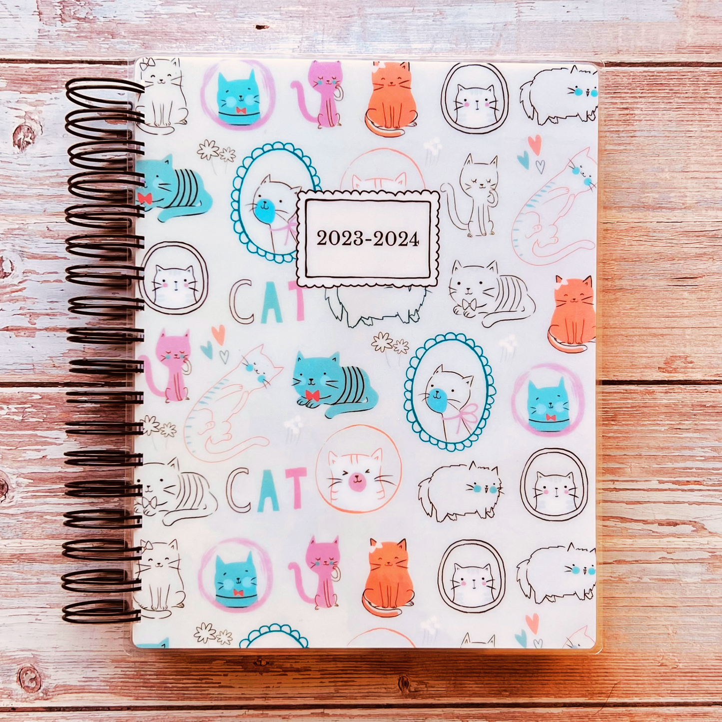 Personalized 6 Month Daily Planner 2023-2024 | Cat Love Daily Planners Artful Planner Co. 