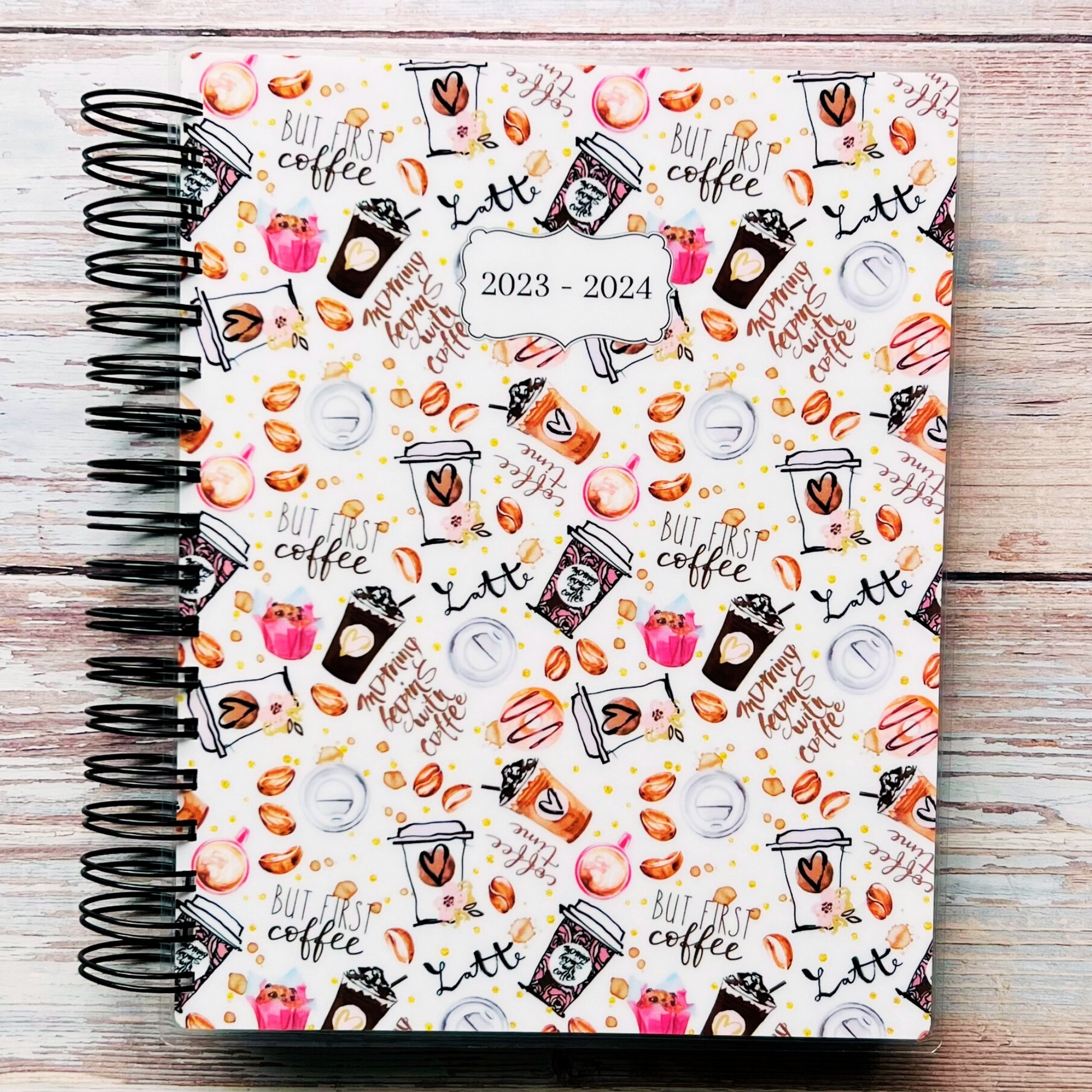 Personalized 6 Month Daily Planner 2023-2024 | Coffee Time Daily Planners Artful Planner Co. June-2023 20 Meal Planners +$3.00 (added to back) 