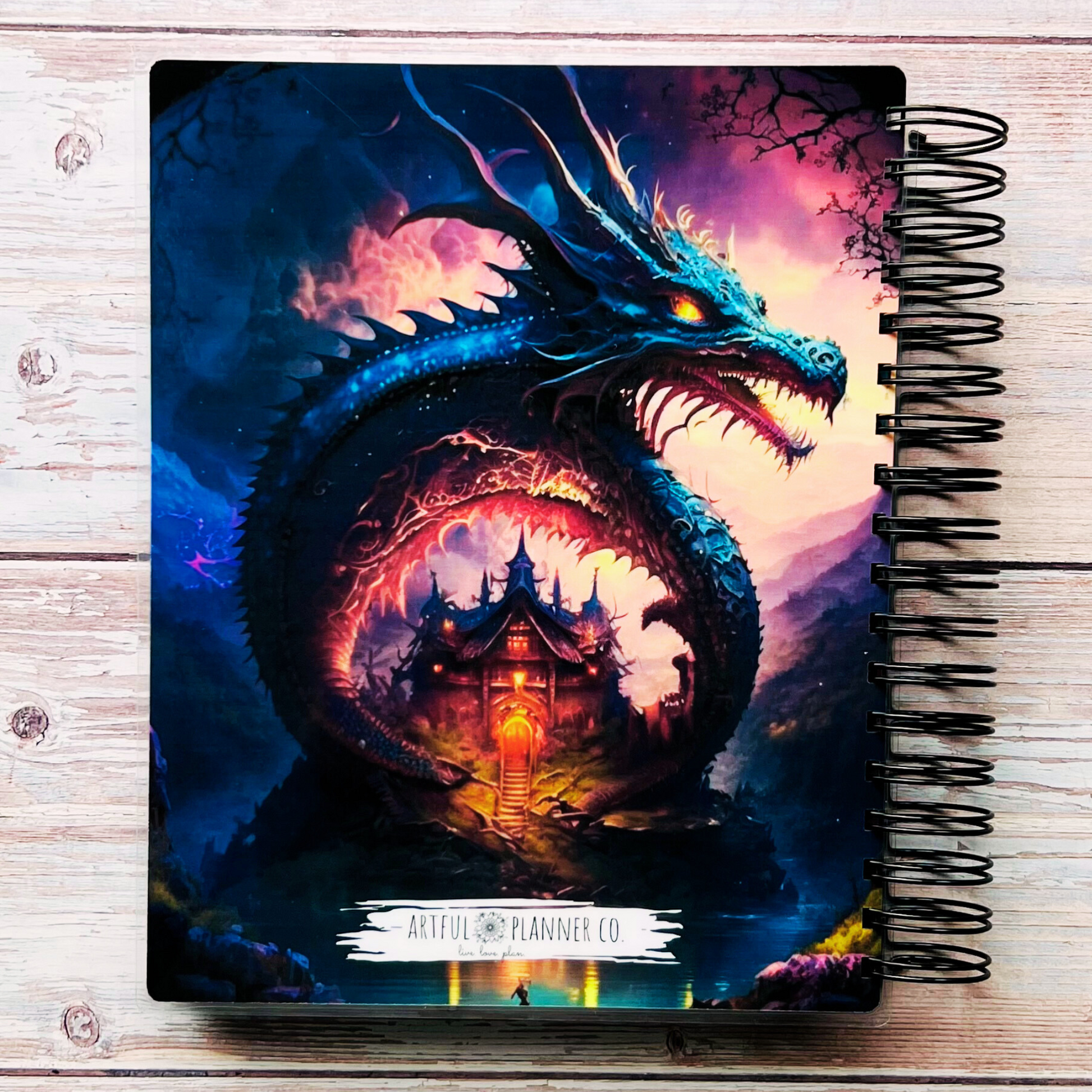 Personalized 6 Month Daily Planner 2023-2024 | Dragon Castle Daily Planners Artful Planner Co. 