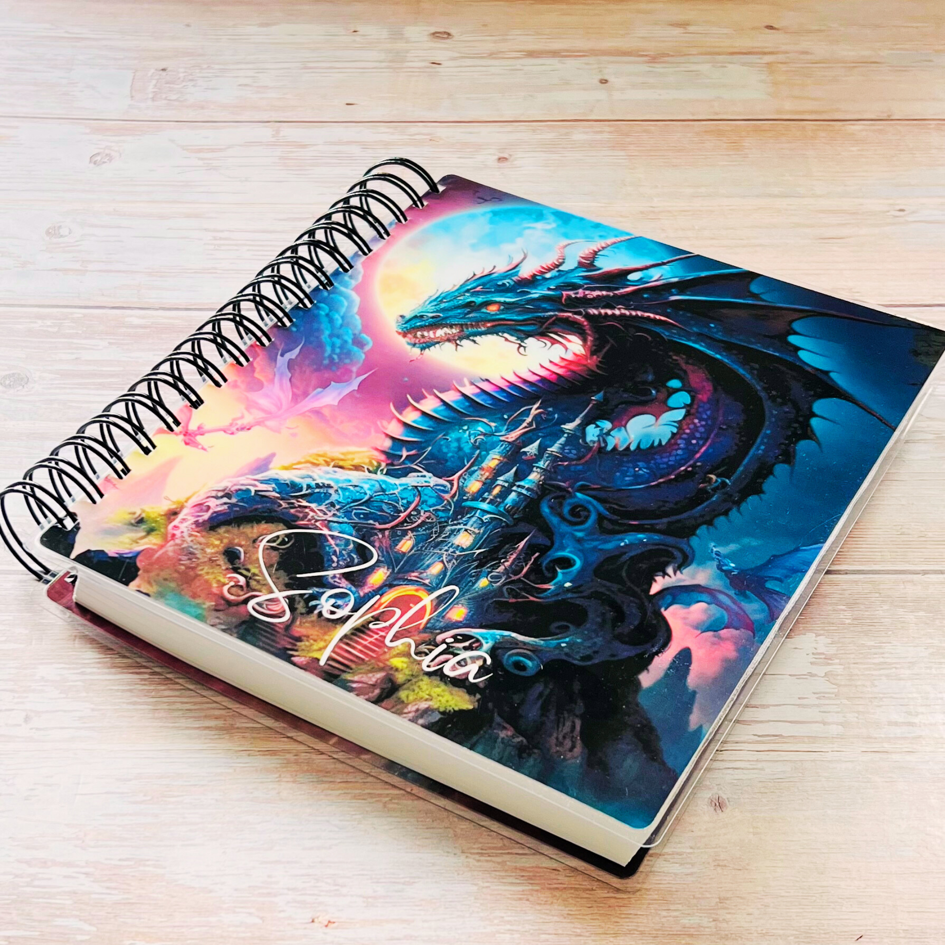 2023-2024 Personalized Monthly Planner - Dragon Castle Monthly Planners Artful Planner Co. 