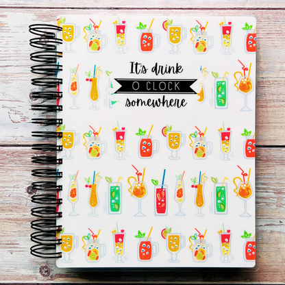 Personalized 6 Month Daily Planner 2023-2024 | Drink O Clock Daily Planners Artful Planner Co. July-2023 20 Meal Planners +$3.00 (added to back) 