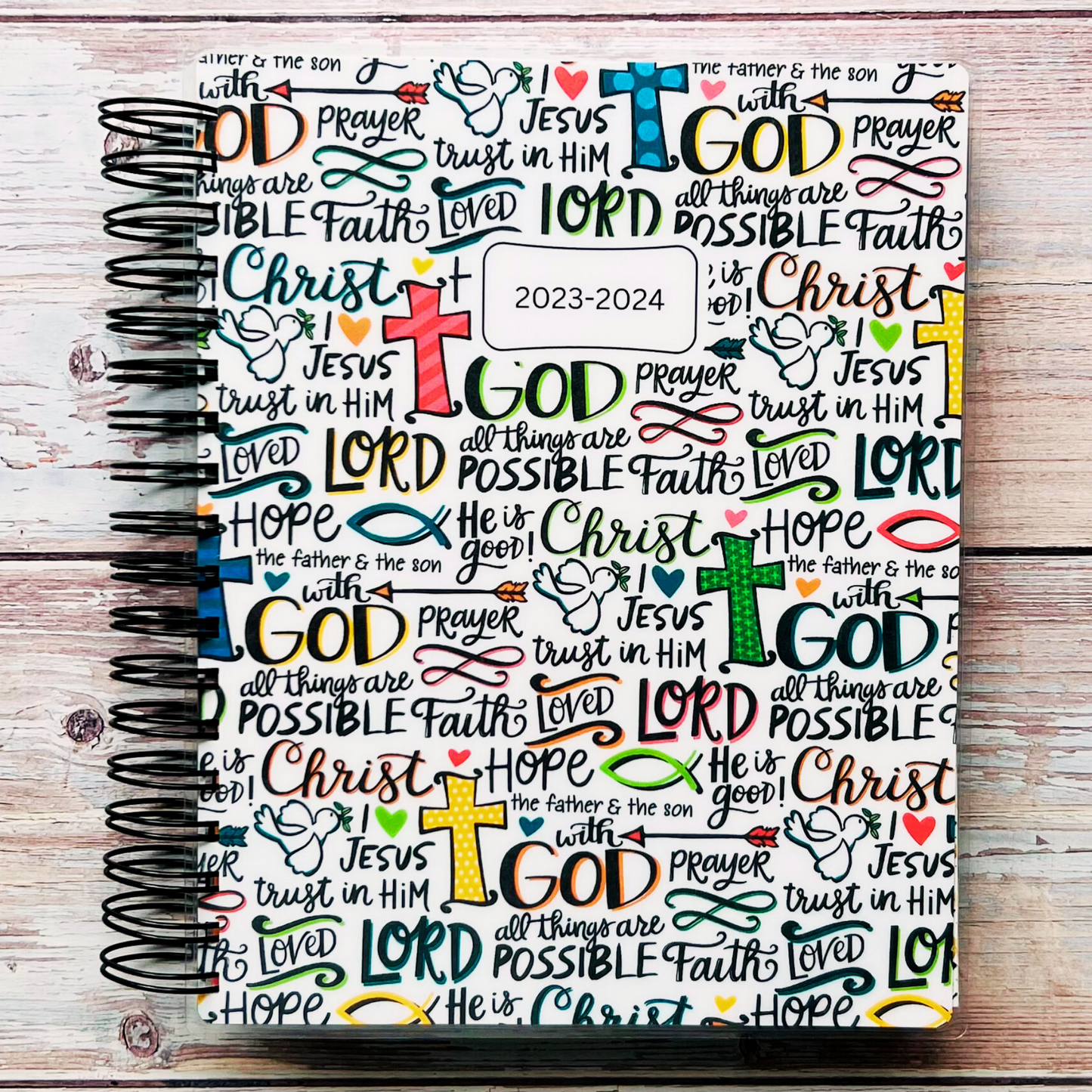 Personalized 6 Month Daily Planner 2023-2024 | Faith & Love Daily Planners Artful Planner Co. July-2023 20 Meal Planners +$3.00 (added to back) 