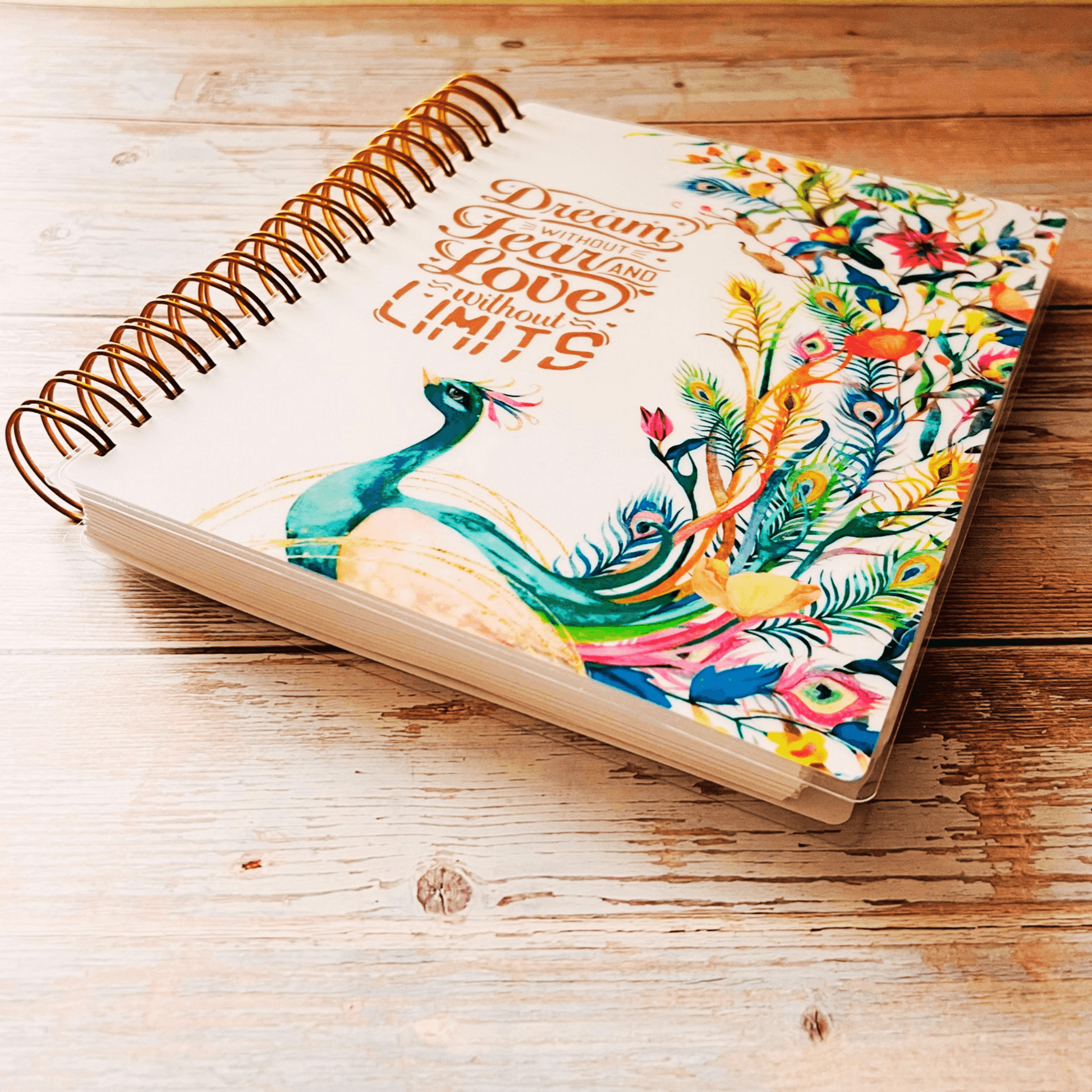 Personalized Weekly Planner 2023-2024 | Floral Peacock Weekly Planners Artful Planner Co. 