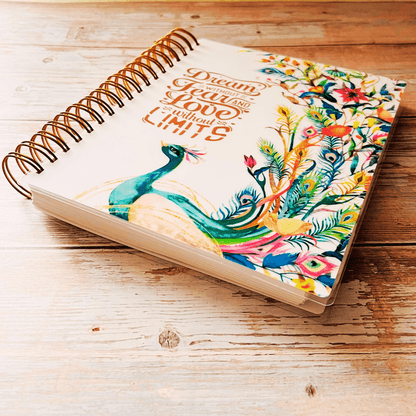 Personalized Weekly Planner 2023-2024 | Floral Peacock Weekly Planners Artful Planner Co. 