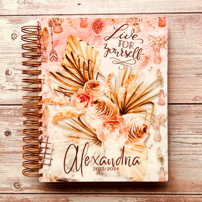 Personalized Weekly Planner 2023-2024 | Live for Yourself Weekly Planners Artful Planner Co. 