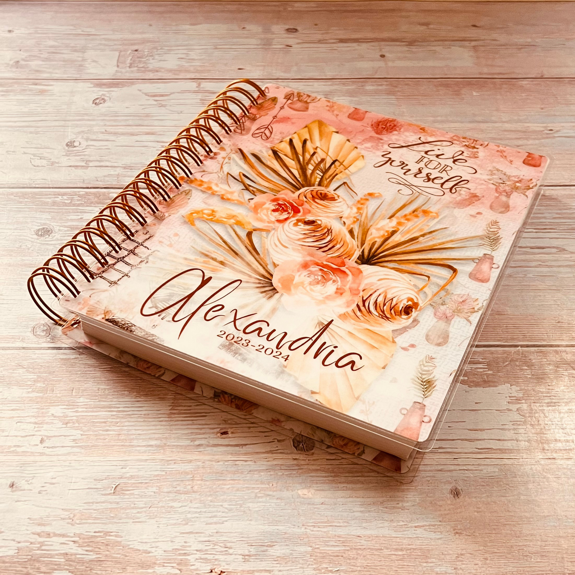 Personalized Weekly Planner 2023-2024 | Live for Yourself Weekly Planners Artful Planner Co. 