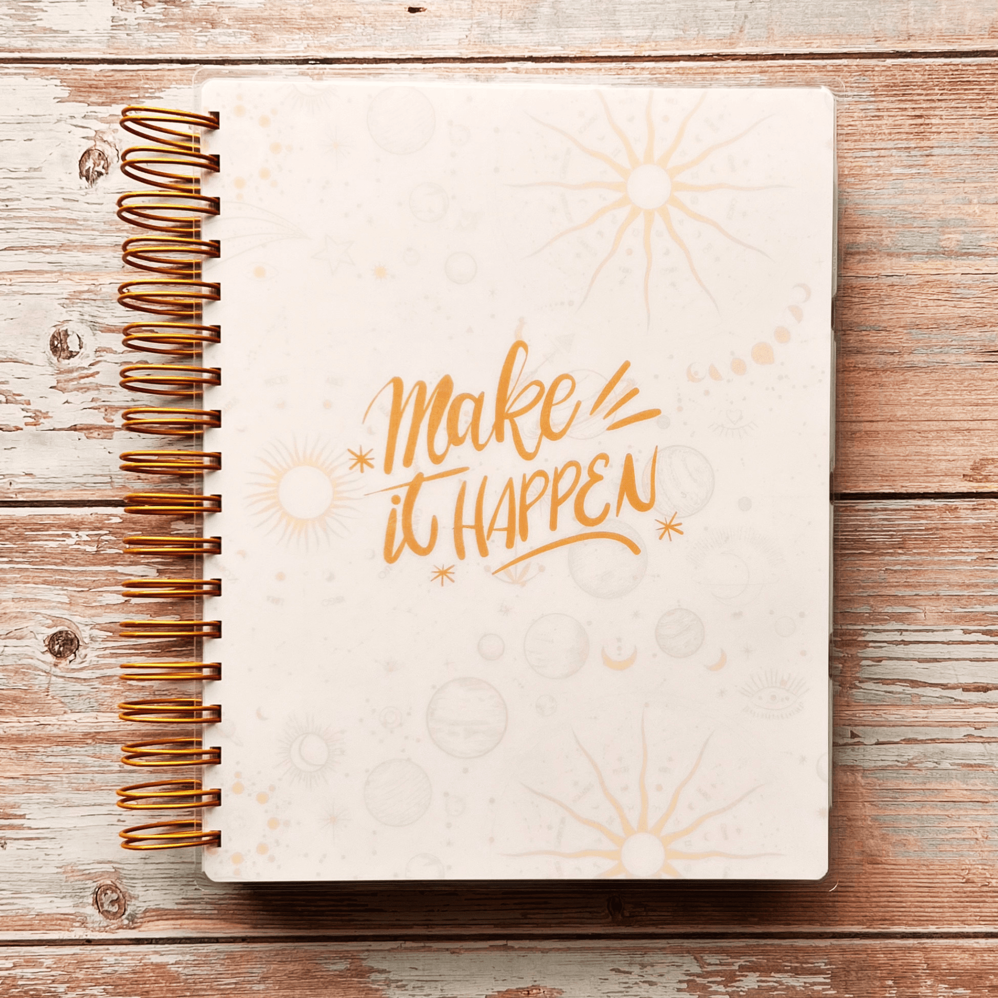 Personalized Weekly Planner 2023-2024 | Make It Happen Weekly Planners Artful Planner Co. July-2023 Unlined Vertical 