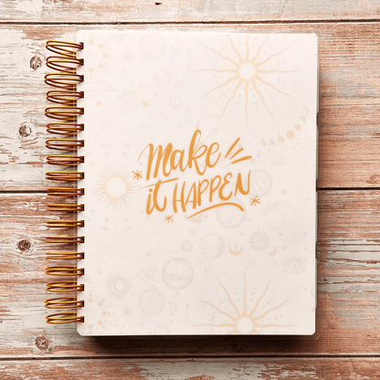Personalized Weekly Planner 2023-2024 | Make It Happen Weekly Planners Artful Planner Co. July-2023 Unlined Vertical 